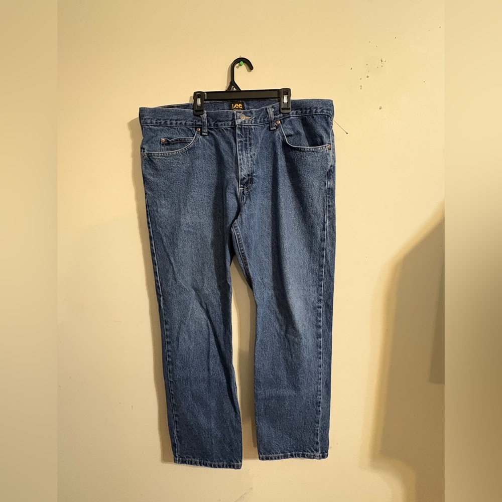 Lee Relaxed Fit Straight Leg Men's 40 X‎ 30 denim Jeans blue wash